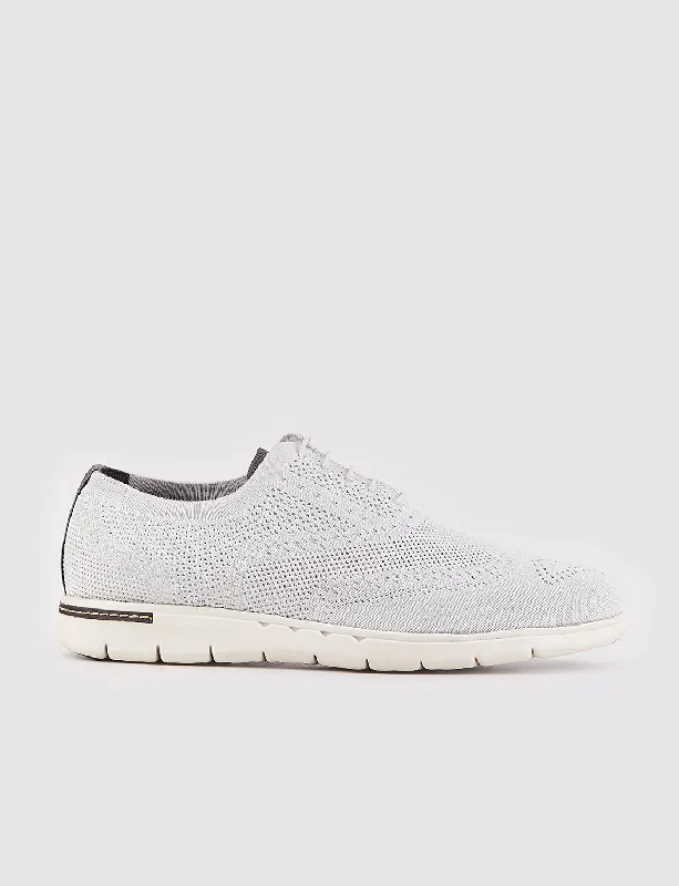 Men Light Grey Casual Knit Shoes