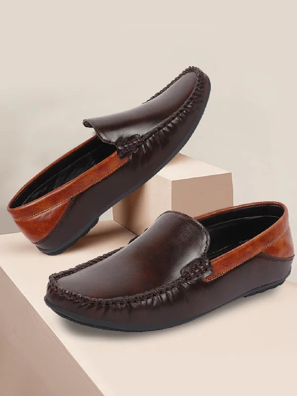 Men Brown Casual Slip-On Loafers