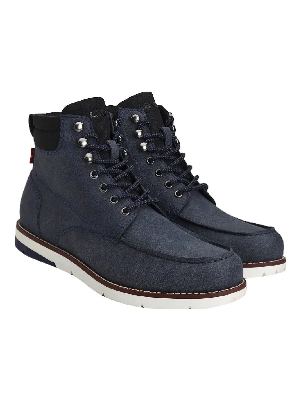 Men's Blue Solid Boots