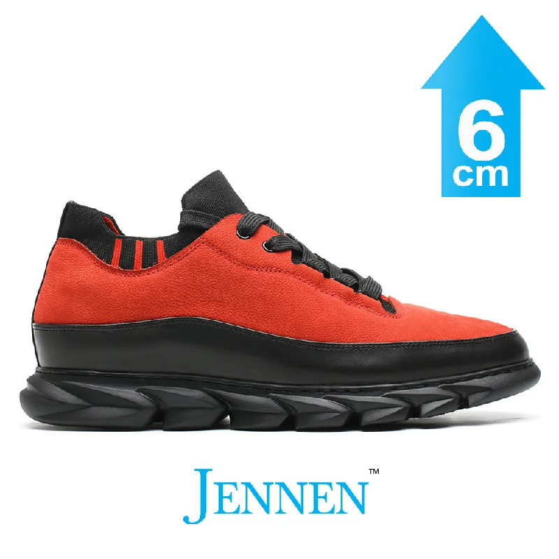 Mr. Bet-David 6cm | 2.4 inches Standout Red Casual Outings Tall Sneakers