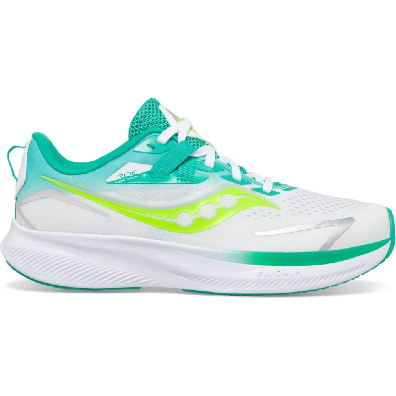 Saucony Ride 15 Junior Running Shoes - White