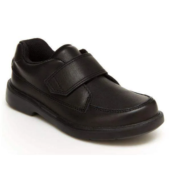 Stride Rite Laurence Boys Leather Black Uniform Shoes