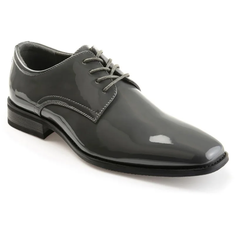 Cole Mens Patent Lace-Up Oxfords