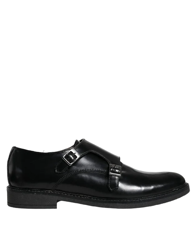 Daniele Alessandrini  Leather Monk Strap Dress Formal Men's Shoes