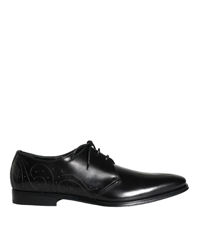 Dolce & Gabbana  Calfskin Leather Derby Men Dress Men's Shoes