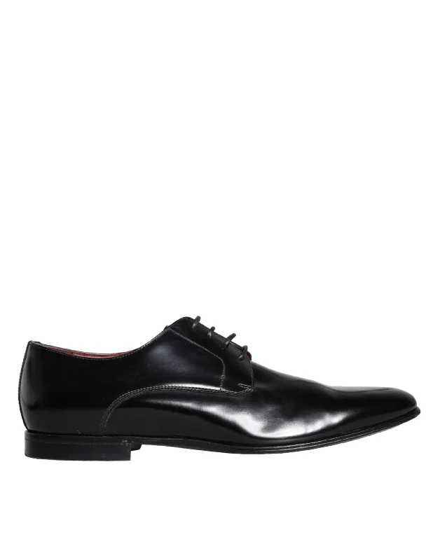 Dolce & Gabbana  Leather Derby Formal Dress Men Men's Shoes (Pre-Owned)