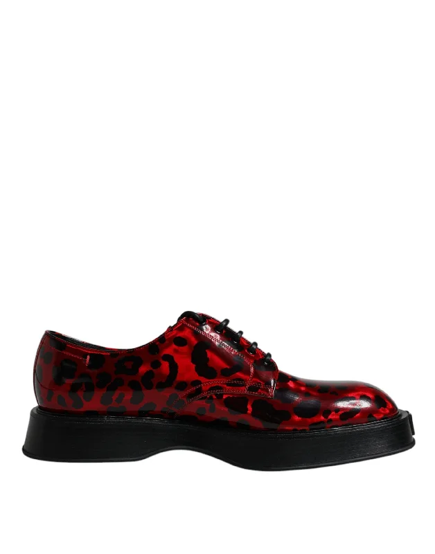 Dolce & Gabbana   Leopard Lace Up Derby Dress Men's Shoes