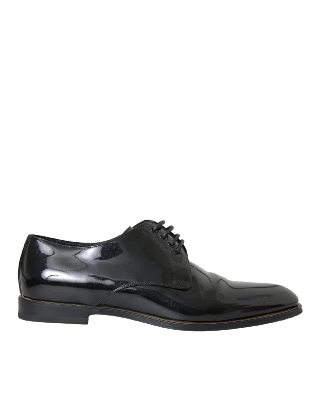 Dolce & Gabbana  Patent Leather Derby Formal Dress Men's Shoes (Pre-Owned)