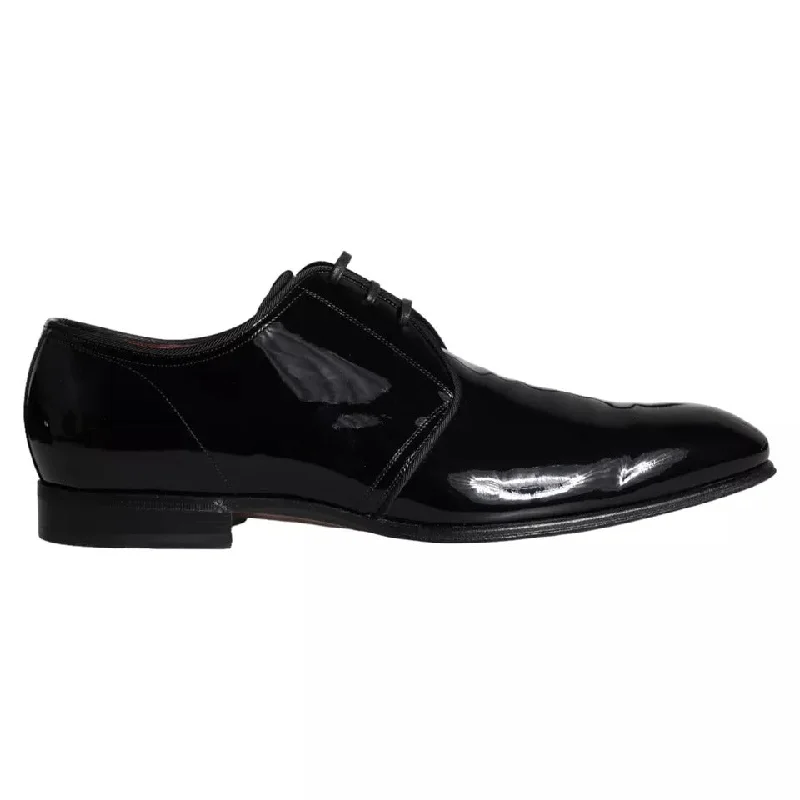 Dolce & Gabbana  Patent Leather Derby Men Dress Men's Shoes (Pre-Owned)