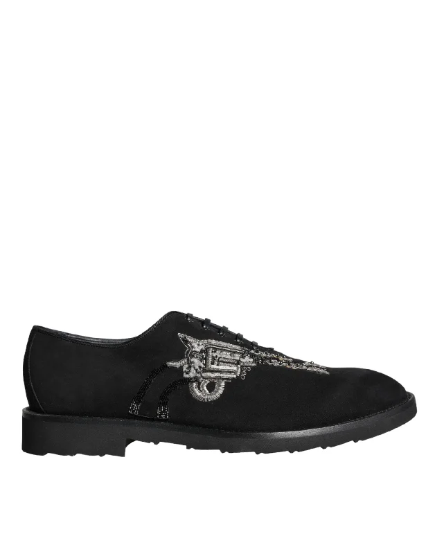 Dolce & Gabbana  Suede Sicilia Lace Up Formal Men's Shoes