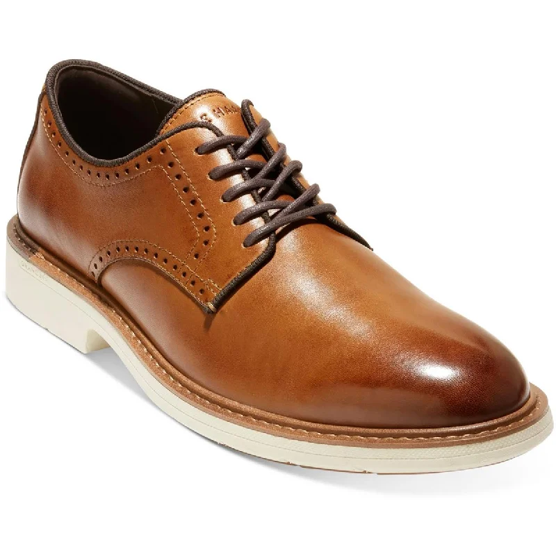 Goto Plain Toe OX Mens Leather Round Toe Oxfords