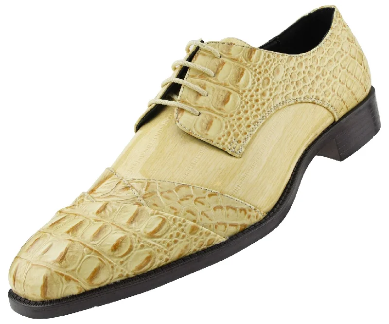 Men Dress Shoes-Alligator-Taupe