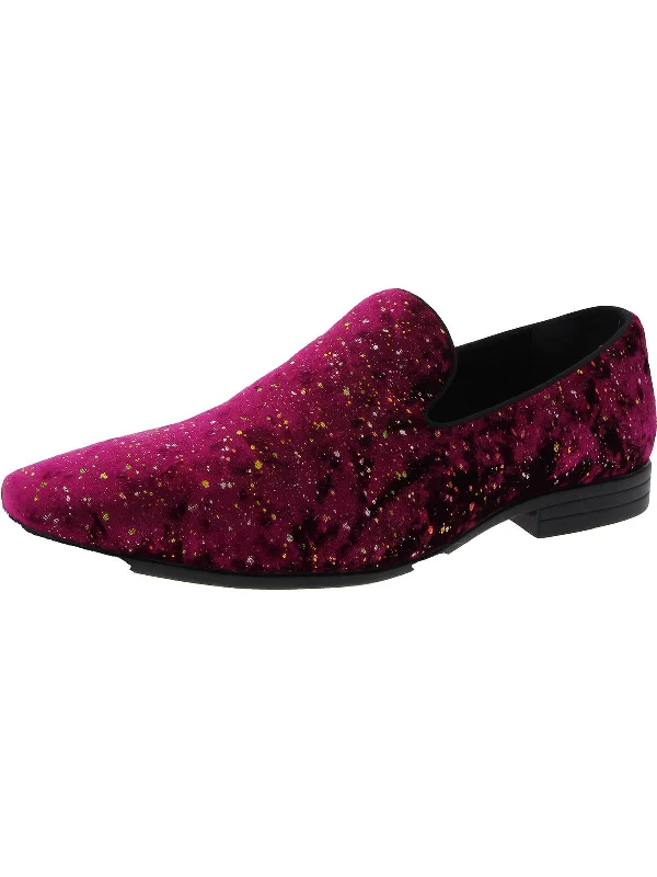 Stellar Mens Velvet Slip-On Loafers