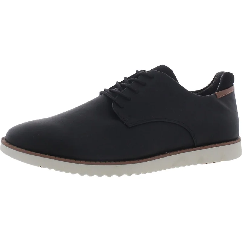 Sync 2 Mens Faux Leather Lace Up Oxfords