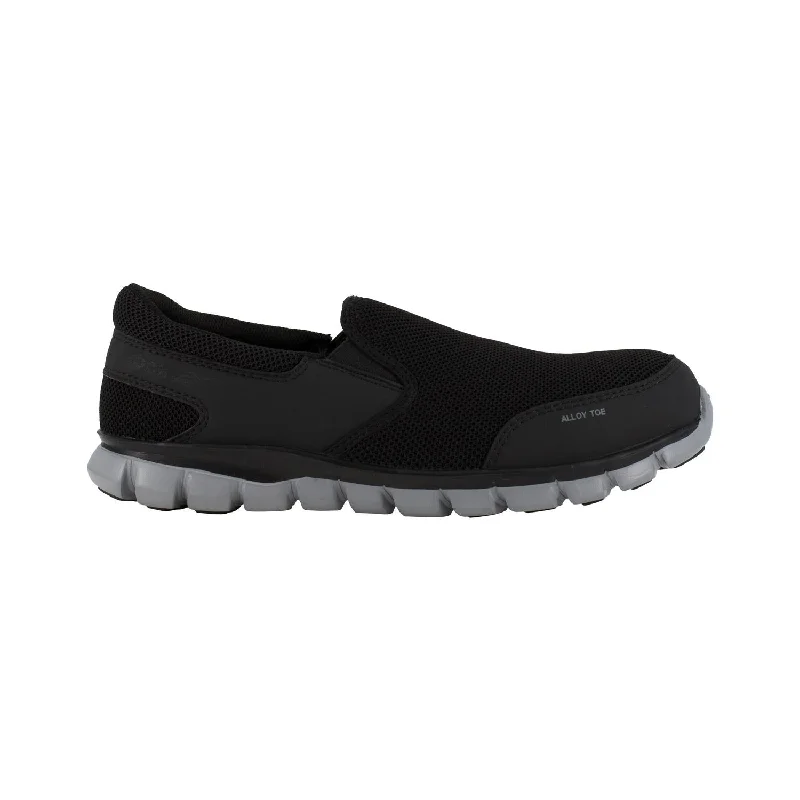 Sublite Cushion Alloy-Toe Slip On Athletic Work Shoe Black/Grey