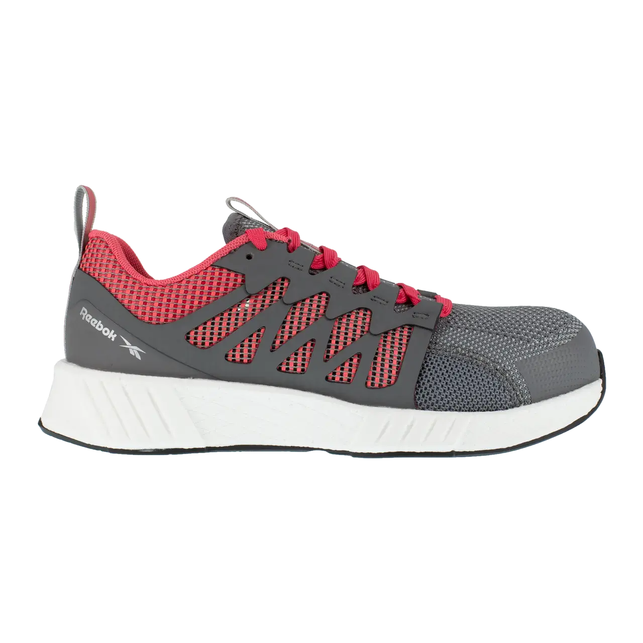 Women's Fusion Flexweave Composite-Toe Athletic Work Shoe Grey/Pink